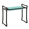 Green Garden Kneeler and Seat Bench - Padded, Foldable Stool with Gardening Knee Pads for Comfortable Planting