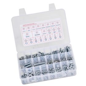 2250 Pcs Bolts and Nuts Assortment Kit, Metric + Imperial Machine Screws and Flat Washers, Alloy Steel M3/M4/M5/M6/M8 Multiple Size