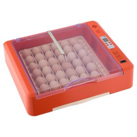 36 Egg Incubator, Automatic Egg Turner with LED Candler & Water Tray, Temperature & Humidity Control, 360° View Clear Window