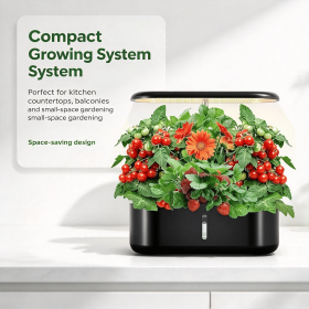 1. Indoor Hydroponic Growing System 10 Pods, 3.6L Water Tank Herb Garden Kit with Pump Circulation, Timing Function for Vegetables & Flowers