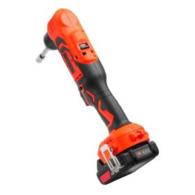 Right Angle Drill, 3/8 Inch Chuck, 90 Degree Cordless Right Angle Drill with Brushless Motor, Battery, Charger, and Belt Clip, Adjustable Speed