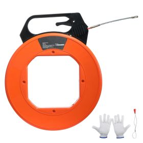Fish Tape, 125-foot, 3/16-inch, PET Wire Puller with Optimized Housing and Handle, Easy-to-Use Cable Puller Tool