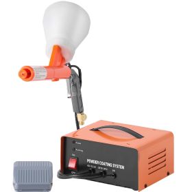 Powder Coating System, 50KV Electrostatic Output Powder Coating Kit with Foot Switch, Spray Gun, Nozzles and Powder Cups