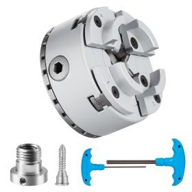 KP96 Lathe Chuck, 4-Jaw 3.75" Diameter, Metal Lathe Chuck Turning Machine Accessories, Self-centering Tool, for Lathe, Precision Machining