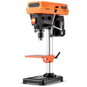 8 in Benchtop Drill Press, 2.5A Induction Motor, Tabletop Drilling Machine with 620 / 1140 / 1740 / 2340 / 3100 RPM Adjustable Speed