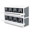 Chicken Nesting Box, 8 Compartment Wood Laying Boxes for Chicken Coop with Egg Collection Trays Perches for 16-32 Hens