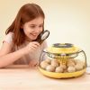 18 Egg Incubator, Automatic Egg Turner with LED Candler, Temperature & Humidity Control, 360° View Clear Window, Auto Water Refill