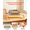 48 Egg Incubator, Automatic Egg Turner with LED Candler, Temperature Display & Auto Humidity Control, 360° View Clear Window