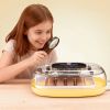 24 Egg Incubator, Automatic Egg Turner with LED Candler, Temperature & Humidity Control, 360° View Clear Window, Auto Water Refill
