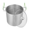 Canning Supplies Starter Kit, 9 Pieces Stainless Steel Water Bath Canning Kit for Beginners, Canning Tools Set: Pot, Rack, Lid, Funnel, Tongs