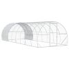 Chicken Coop Silver 314.96 x 118.11 x 78.74 in Galvanised Steel