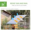 10' x 13' x 6.5' Metal Frame Chicken Run, Outdoor Hen House with Cover & Lockable Door