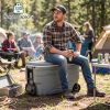 84 Quart Portable Wheeled Ice Cooler with Foldable Pull