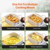 18 Qt Fish and Wing Fryer with Double Basket, Aluminum Propane Fish Fryer Kit, Outdoor Deep Fryer Seafood Pot with Thermometer and 58