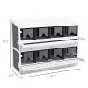 Chicken Nesting Box, 8 Compartment Wood Laying Boxes for Chicken Coop with Egg Collection Trays Perches for 16-32 Hens