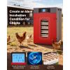 400 Egg Incubator, Poultry Incubator Cabinet with Automatic Eggs Turning, Temperature & Humidity Control, Heating & Cooling Egg Hatcher