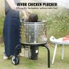Chicken Plucker Machine, Feather Plucker with 20-inch Stainless Steel Drum, Defeathering Equipment with 108 Soft Fingers, Simple Debris Collection