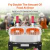 18 Qt Fish and Wing Fryer with Double Basket, Aluminum Propane Fish Fryer Kit, Outdoor Deep Fryer Seafood Pot with Thermometer and 58