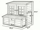 39' Wooden Chicken Coop with Nesting Box Pull out Tray Waterproof Roof for 2 to 4 Chickens And Rabbits Outdoor Coop