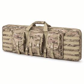 42-Inch Padded Long Equipment Carrying Case with Storage Pockets and Shoulder Strap (Color: Camo)